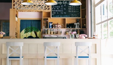 黄埔古港绿篱咖啡厅吧台